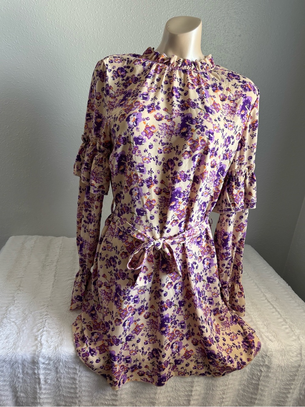 Nasty Gal Floral Mini Dress Cottagecore Coquette Boho Festival Y2K